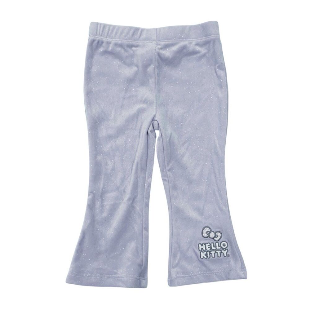 Hello Kitty Little Girls 2 Pc. Velour Sweatshirt Pants Outfit Set Lavender 18M - Picture 7 of 12